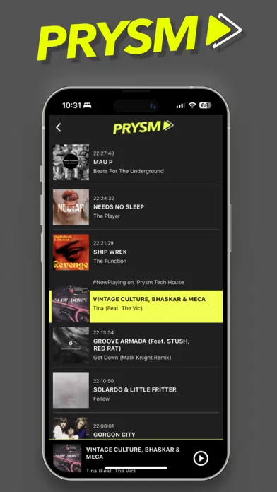 Capturas de pantalla de Prysm Radio