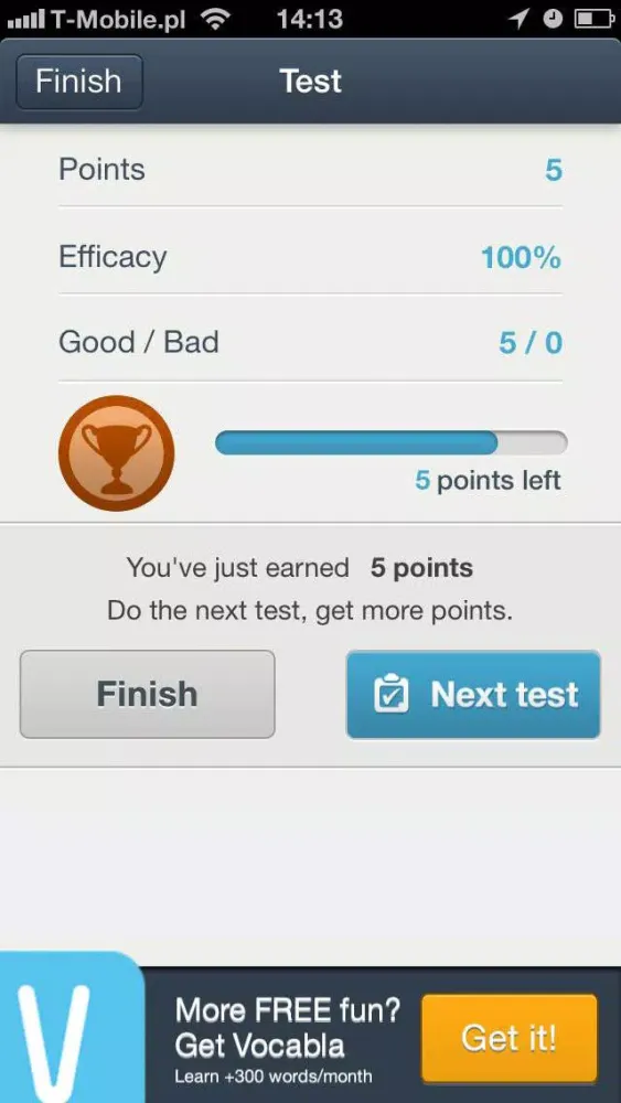 Vocabla: GRE Exam. Play & learn 1000 English words and improve vocabulary in easy tests.应用截图
