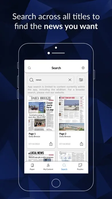 Captures d'écran de Daily Breeze e-Edition