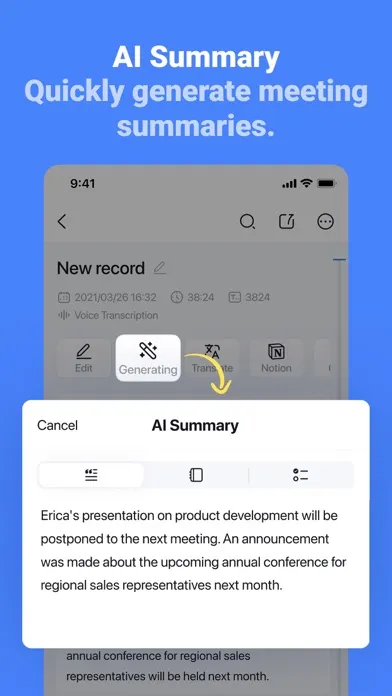 Notta: Transcribe&AI notetaker 스크린샷