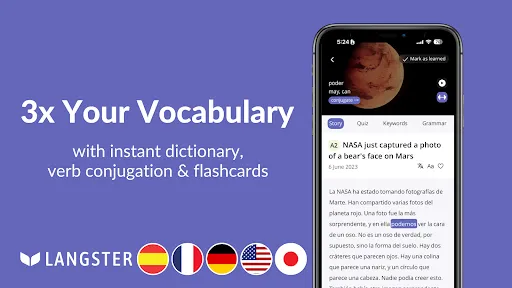 Langster: Language Learning Screenshots