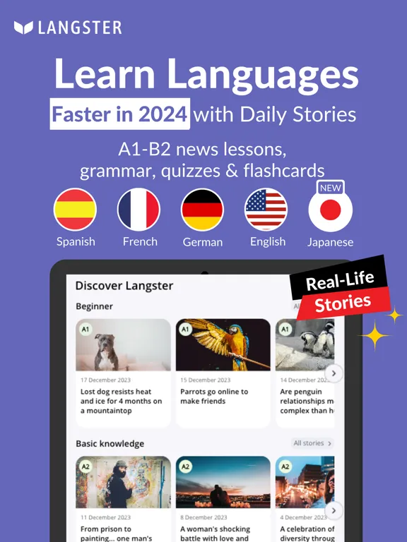 Langster: Language Learning iPad  Screenshots