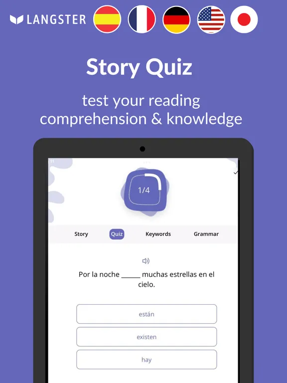 Langster: Language Learning iPad  Screenshots