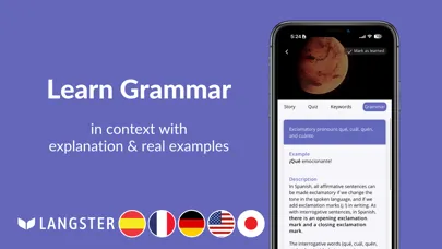 Langster: Language Learning Screenshots