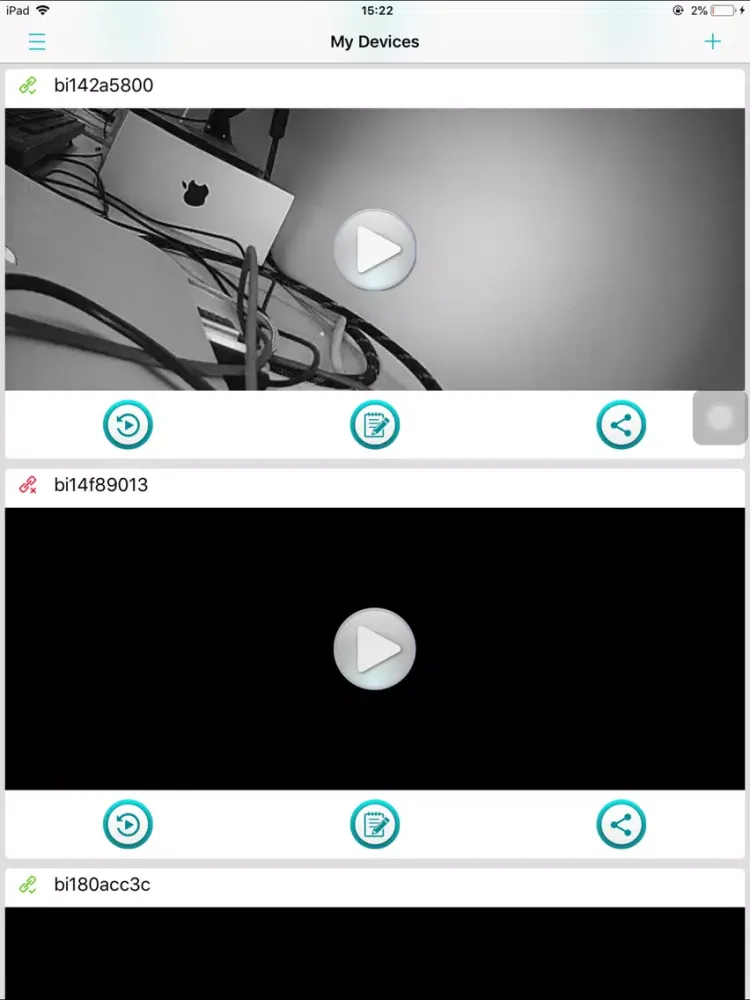 Ảnh chụp màn hình của CamViews iPad 