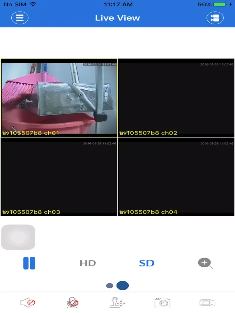 XVR iPad  스크린샷