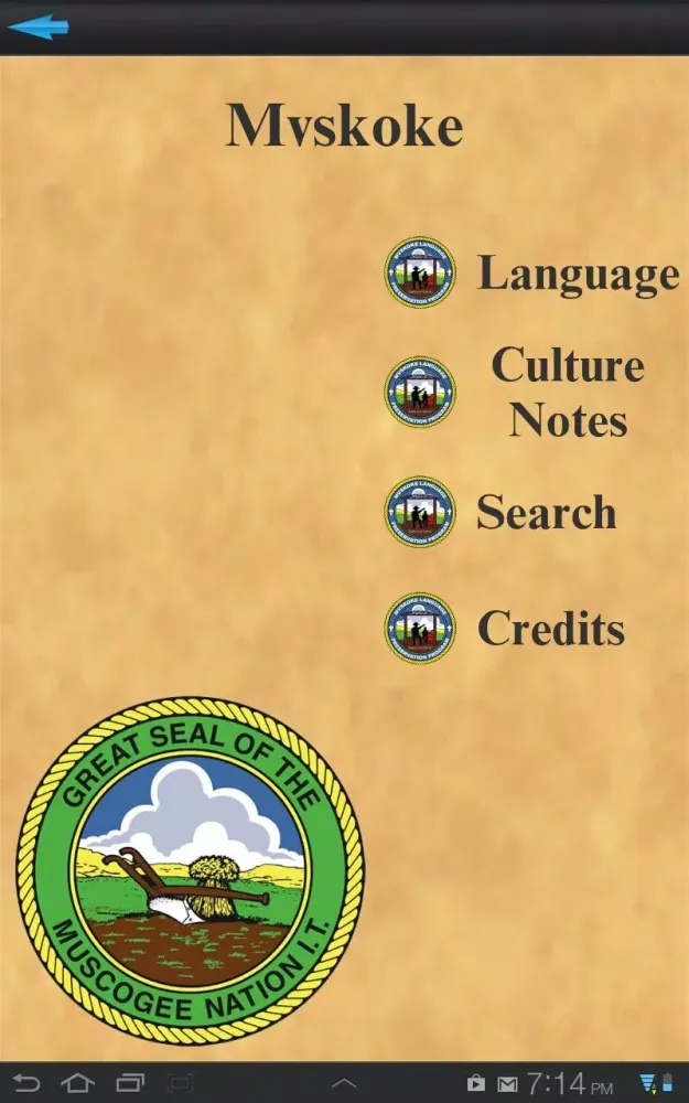 Mvskoke Language Screenshots