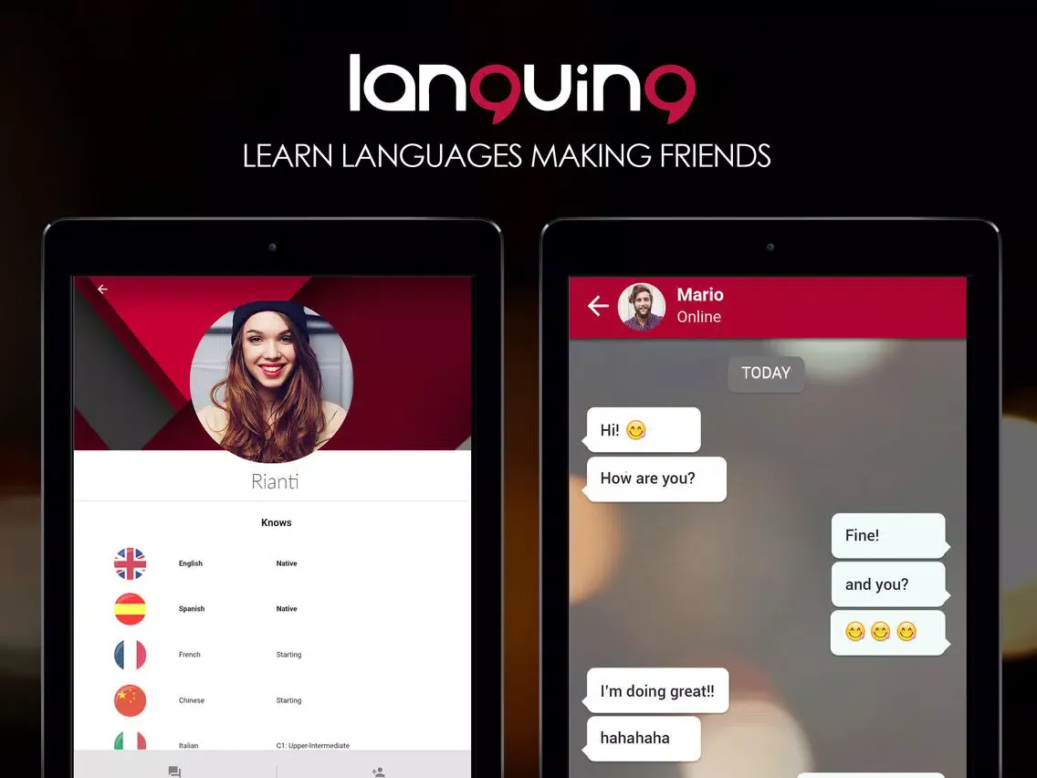 Captures d'écran de Languing – The Language Exchange Social Network iPad 