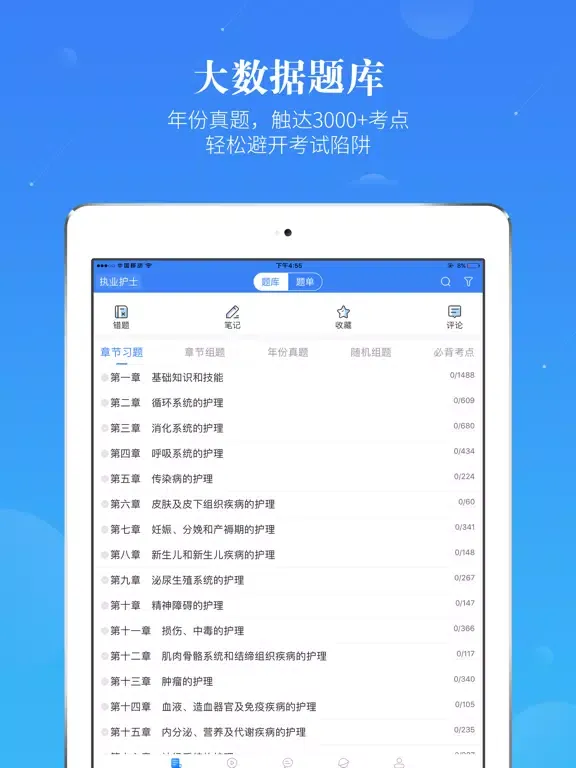 Capturas de pantalla de 初级护师考试真题题库-三百万护考生都在刷 iPad 
