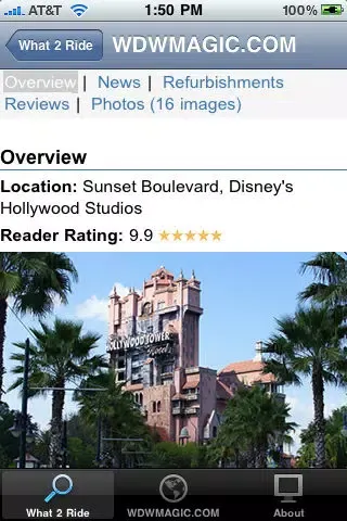 WDW What-2-Ride Walt Disney World Edition Ekran Görüntüleri