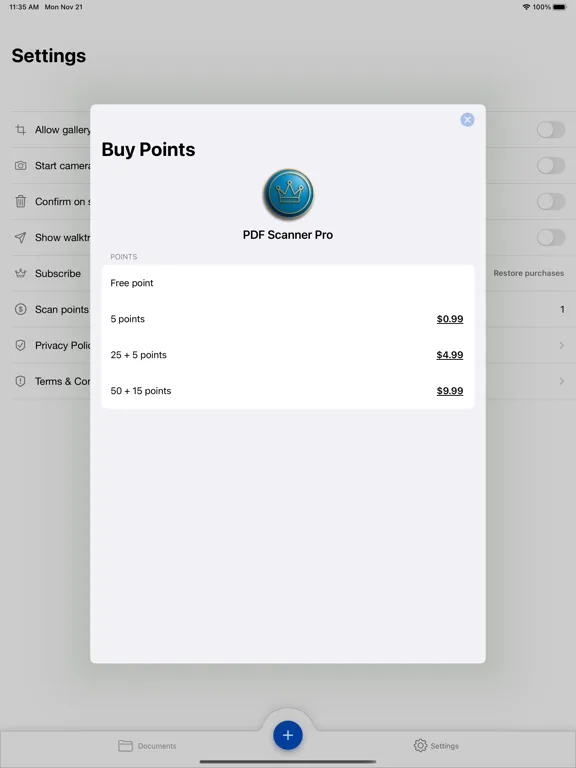 Tangkapan skrin PDF Converter Scanner iPad 