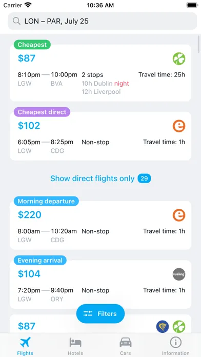 Tangkapan skrin Cheap Search Flight Booking