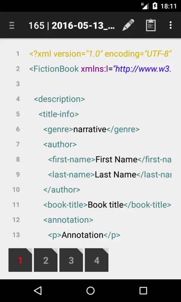 XML Editor Screenshots