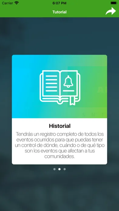 Tangkapan layar Tiempo Real App