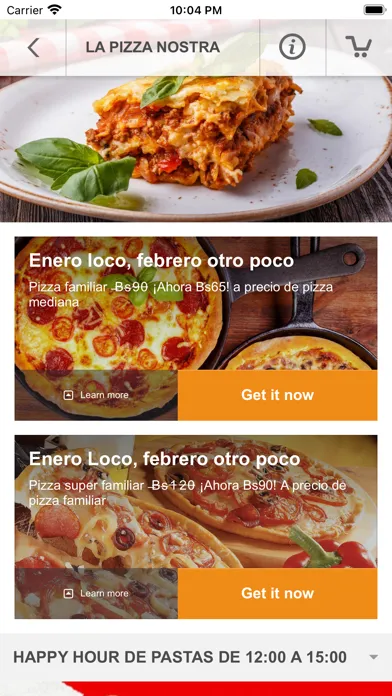 Ảnh chụp màn hình của Pizza Nostra Bolivia
