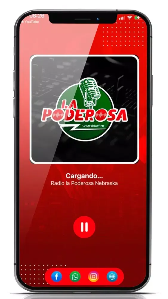 Ảnh chụp màn hình của Radio la Poderosa Nebraska