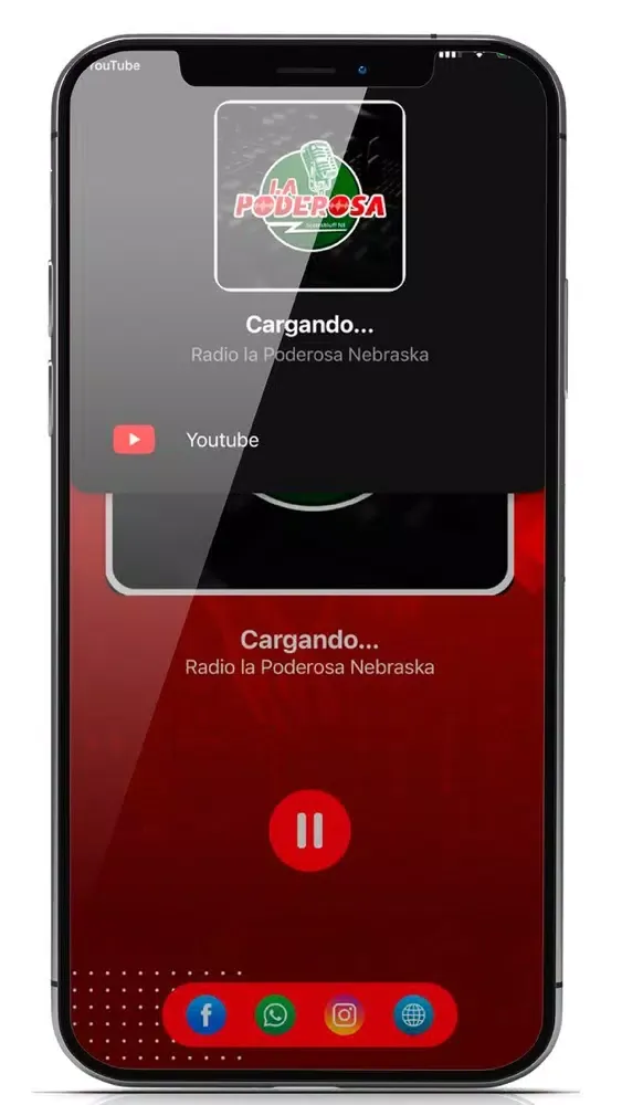 Ảnh chụp màn hình của Radio la Poderosa Nebraska