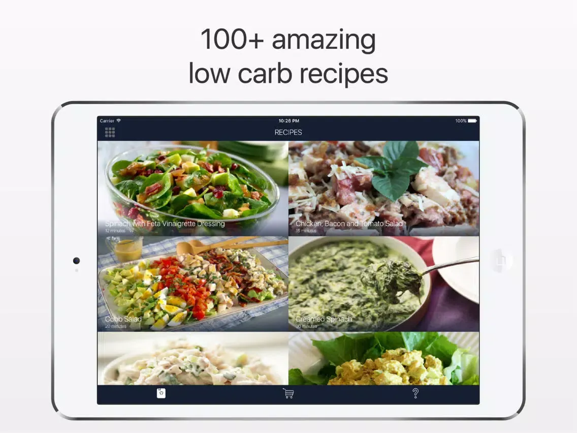 Keto diet recipes: low carb weight loss recipe book for Ketogenic diet iPad 應用截圖
