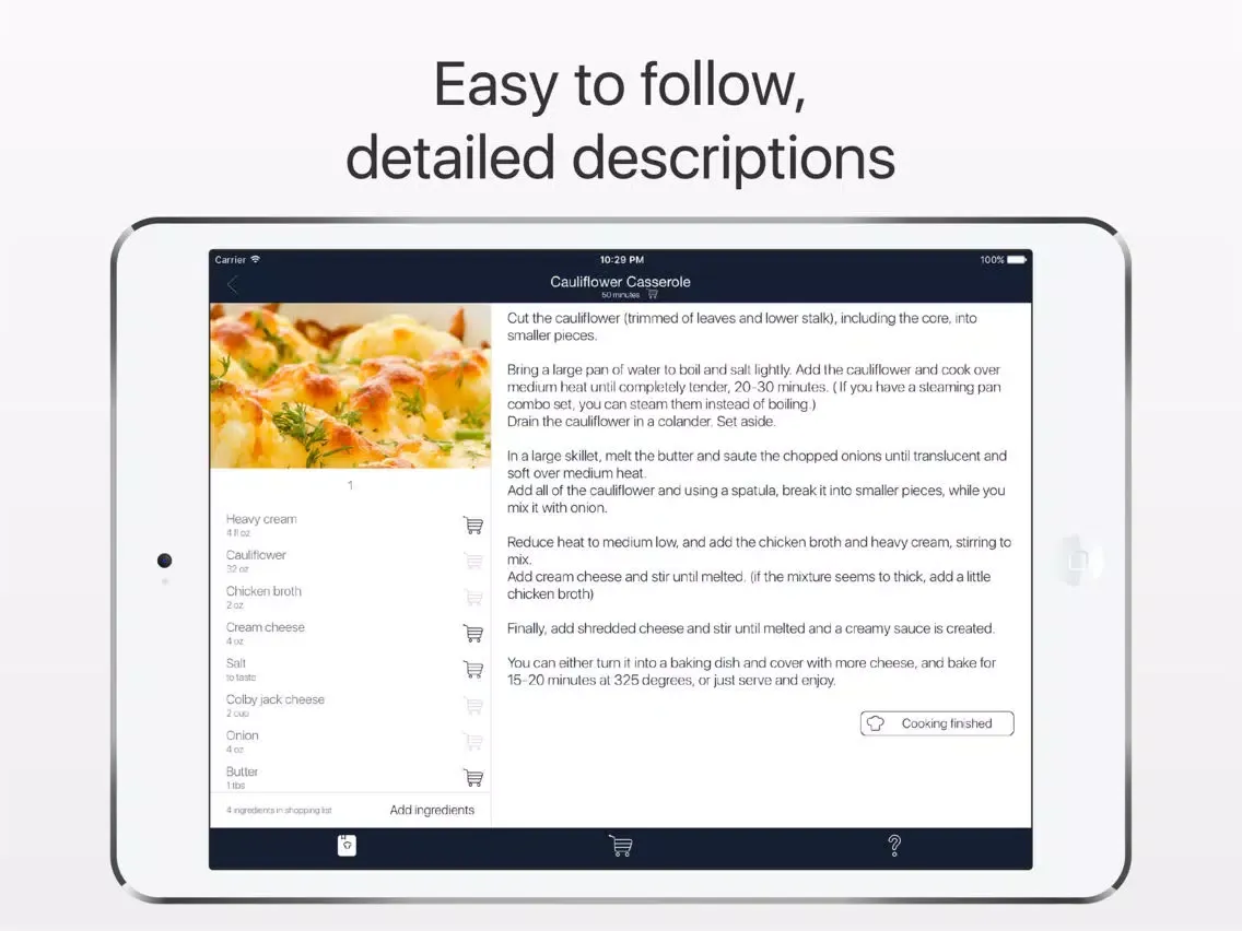 Keto diet recipes: low carb weight loss recipe book for Ketogenic diet iPad 應用截圖