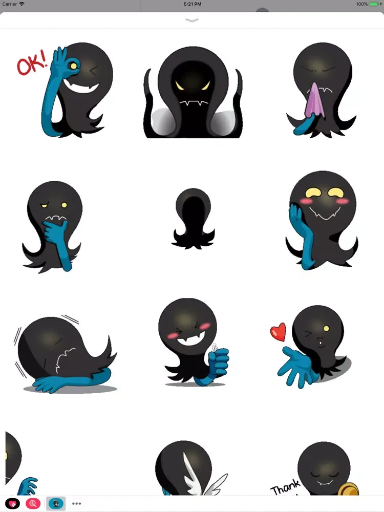 Ảnh chụp màn hình của Halloween Black Ghost Animated iPad 