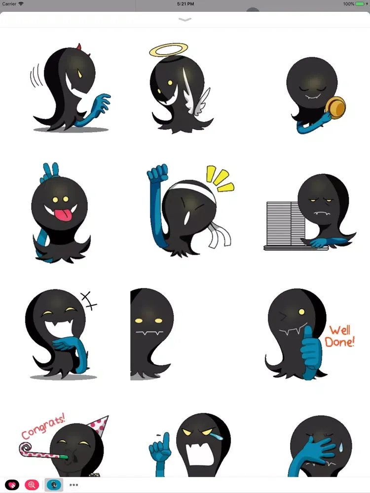 Ảnh chụp màn hình của Halloween Black Ghost Animated iPad 