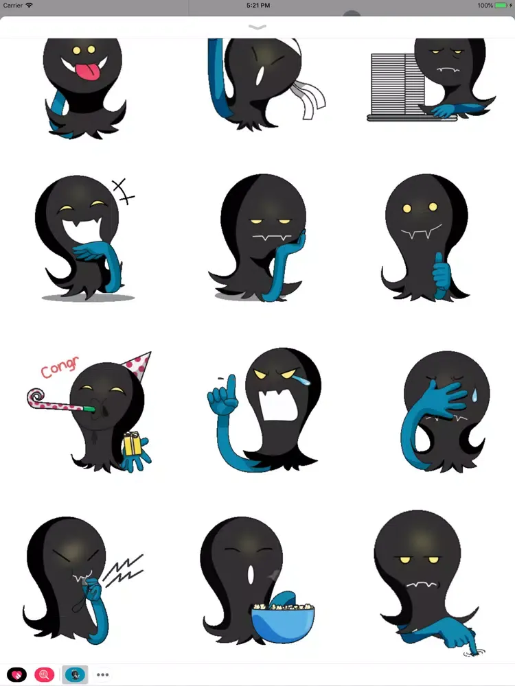 Ảnh chụp màn hình của Halloween Black Ghost Animated iPad 