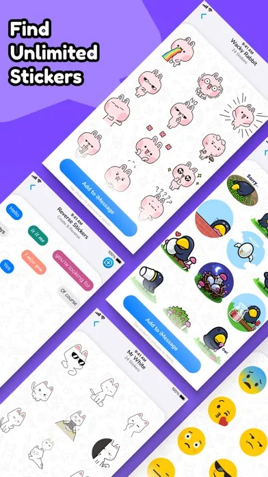 Скриншоты BubbleX - iMessage Sticker App