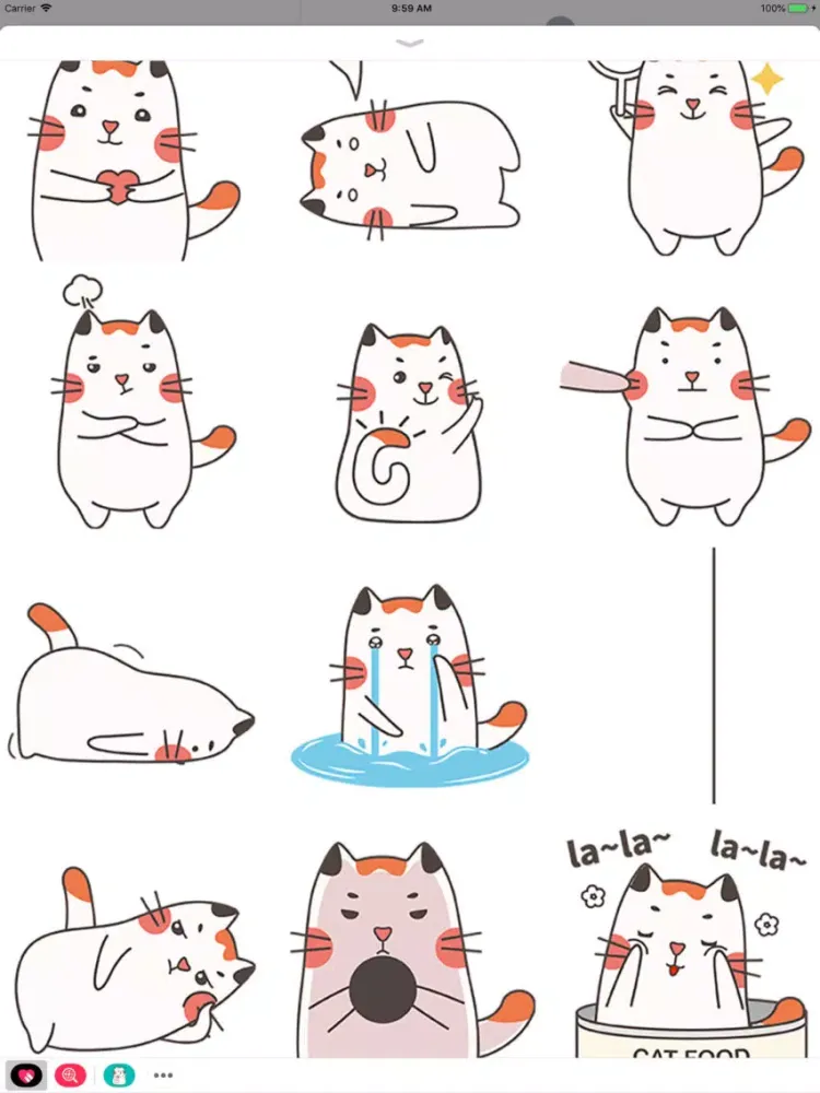 صور Calico Cat Animated Stickers iPad 