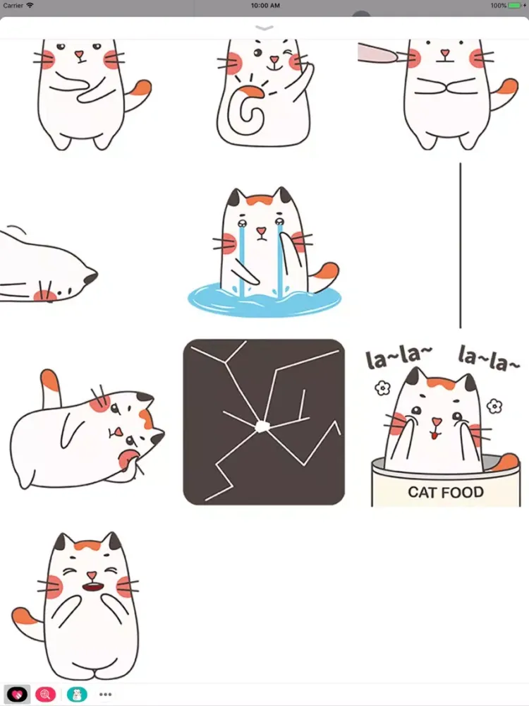 صور Calico Cat Animated Stickers iPad 