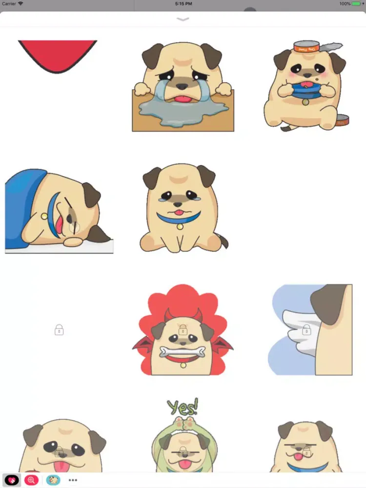 Скриншоты Fatty Pug Animated Stickers iPad 