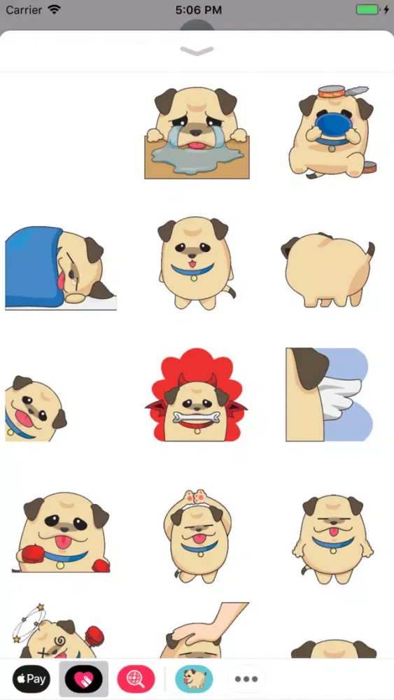 Скриншоты Fatty Pug Animated Stickers