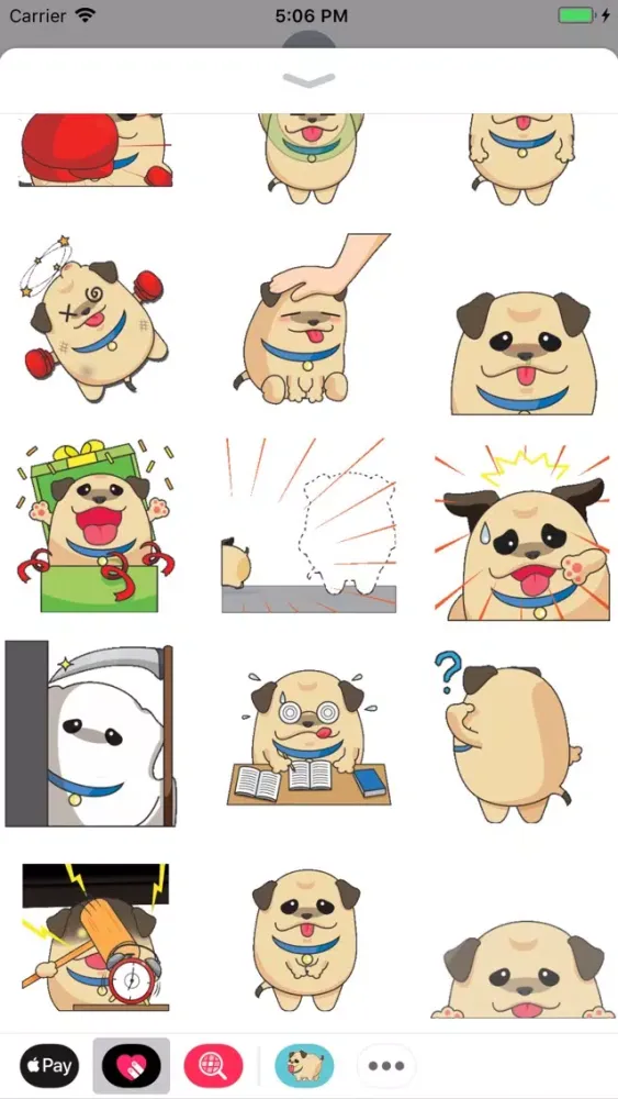 Скриншоты Fatty Pug Animated Stickers