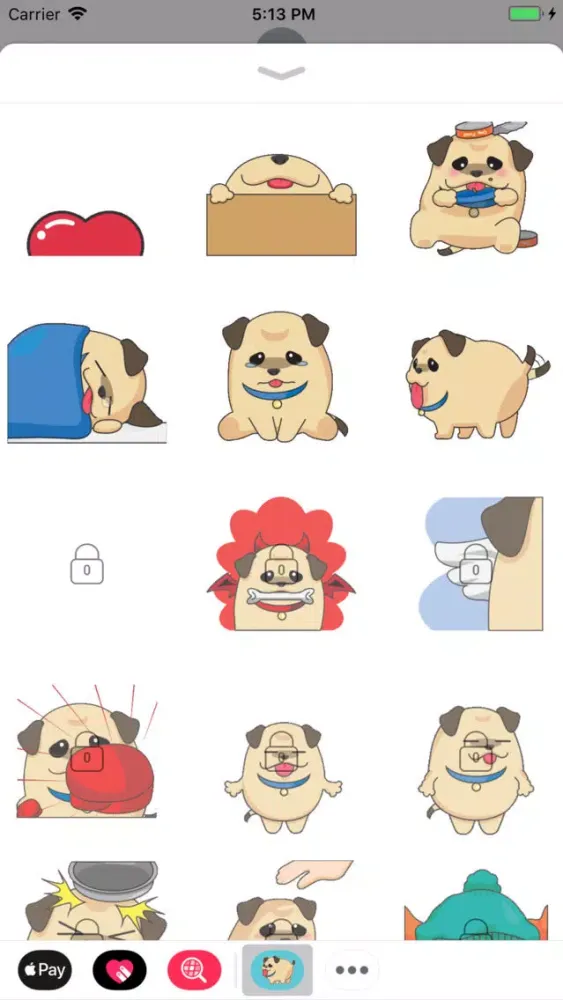 Скриншоты Fatty Pug Animated Stickers