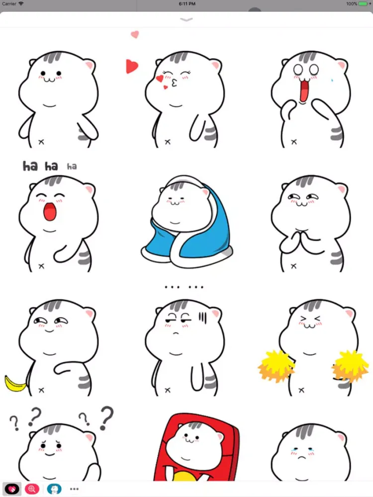 Funny Kitten Animated Stickers iPad  Screenshots