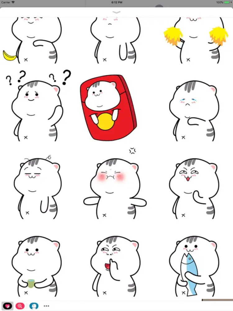 Funny Kitten Animated Stickers iPad  Screenshots