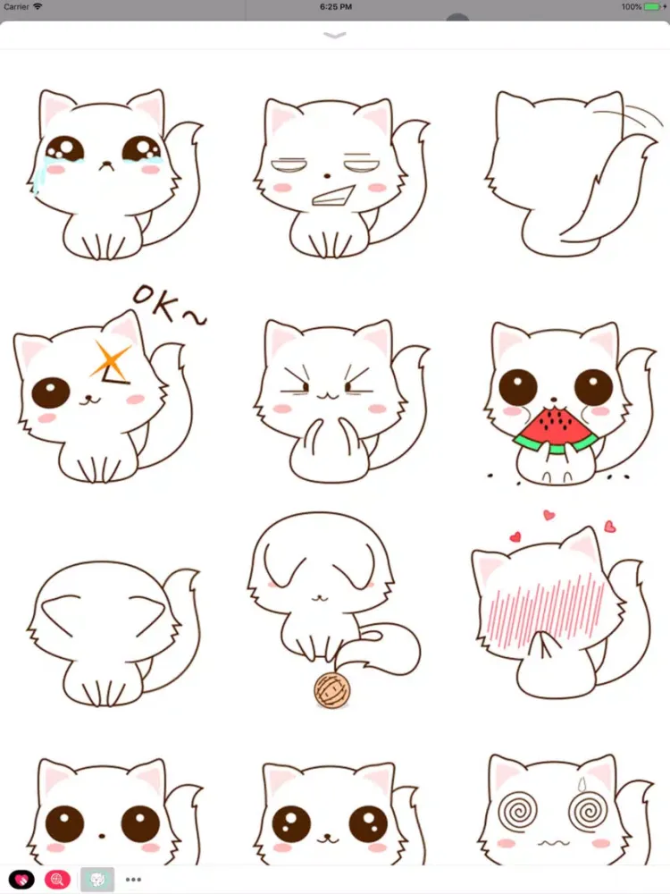 Funny Kitty Animated Stickers iPad  Screenshots