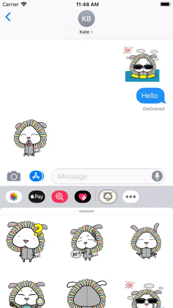 Скриншоты Lion Rabbit Animated Stickers