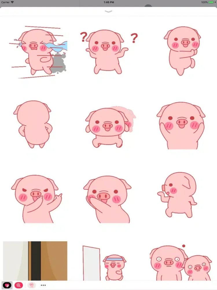 Screenshot di Mini Pig Animated Stickers 2 iPad 