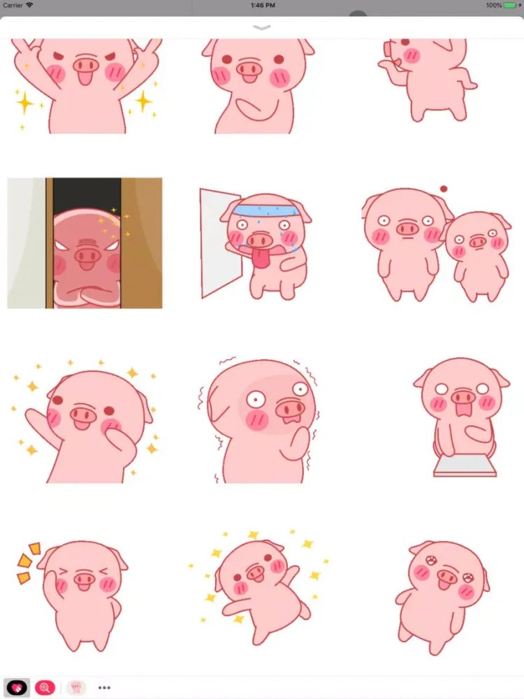 Screenshot di Mini Pig Animated Stickers 2 iPad 
