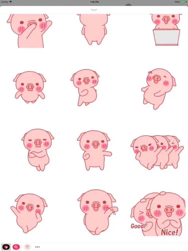 Screenshot di Mini Pig Animated Stickers 2 iPad 