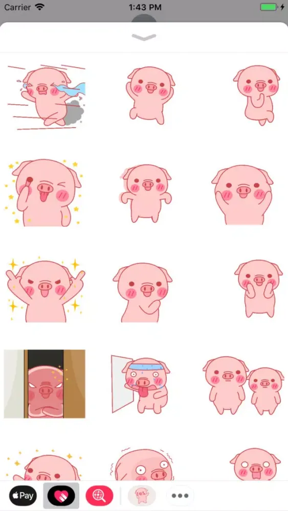 Screenshot di Mini Pig Animated Stickers 2