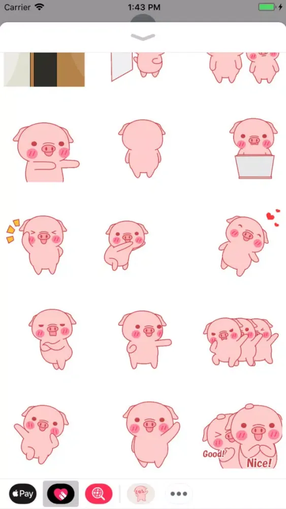 Screenshot di Mini Pig Animated Stickers 2