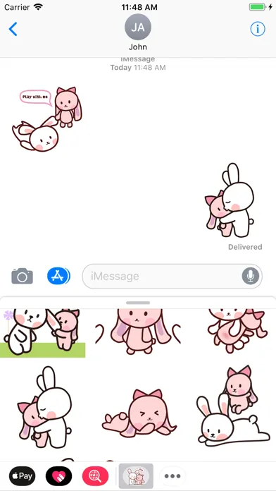 Zrzuty ekranu Pink and White Rabbit Animated