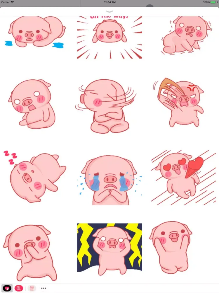 Скриншоты Mini Pig Animated Stickers iPad 