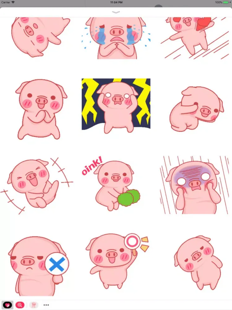 Скриншоты Mini Pig Animated Stickers iPad 