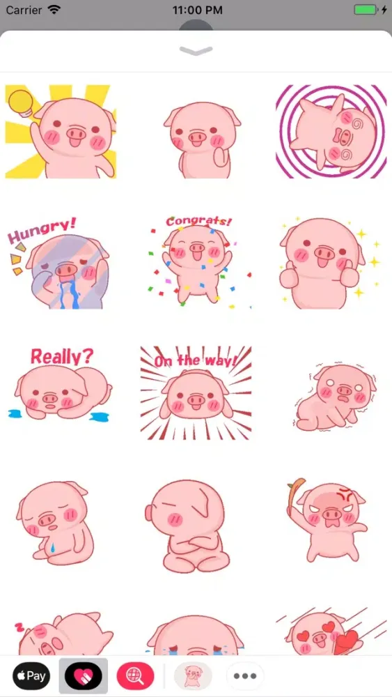 Скриншоты Mini Pig Animated Stickers