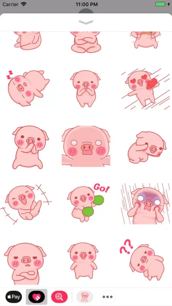 Скриншоты Mini Pig Animated Stickers