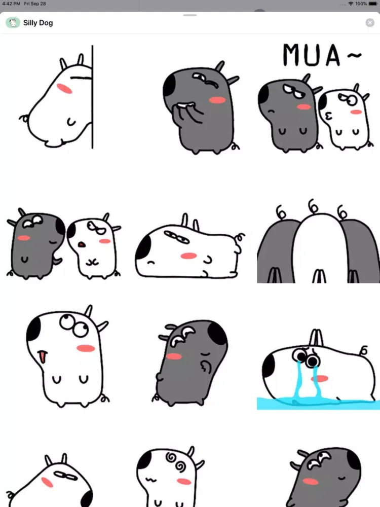 Silly Dog Animated Stickers iPad  سکرین شاٹس
