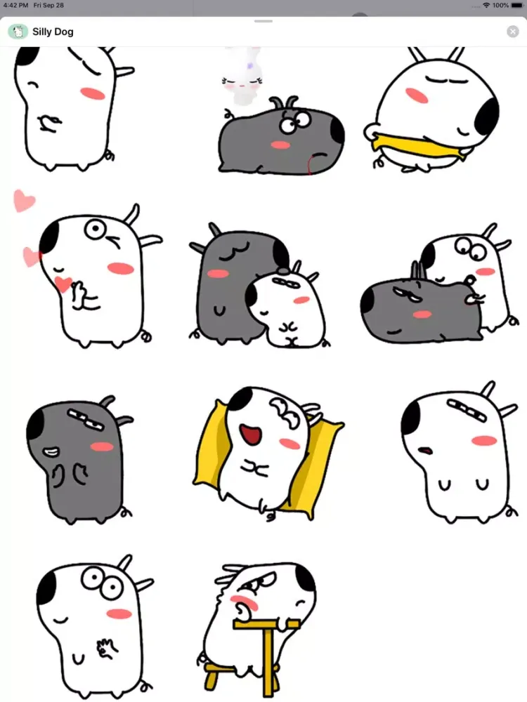 Silly Dog Animated Stickers iPad  سکرین شاٹس