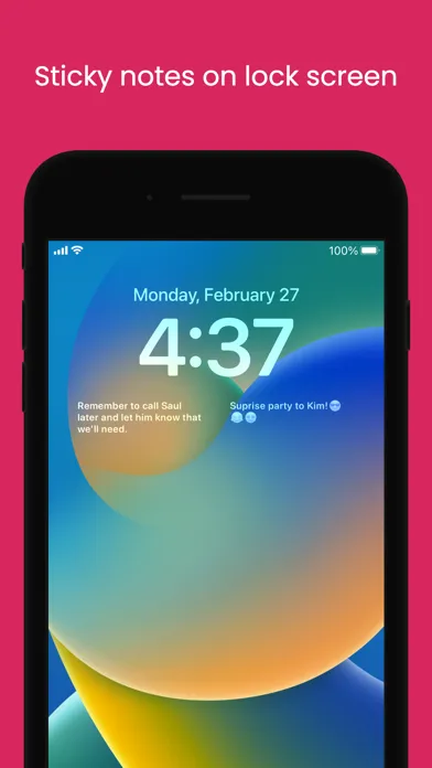 Screenshot di LockNotes: Note on Lock Screen